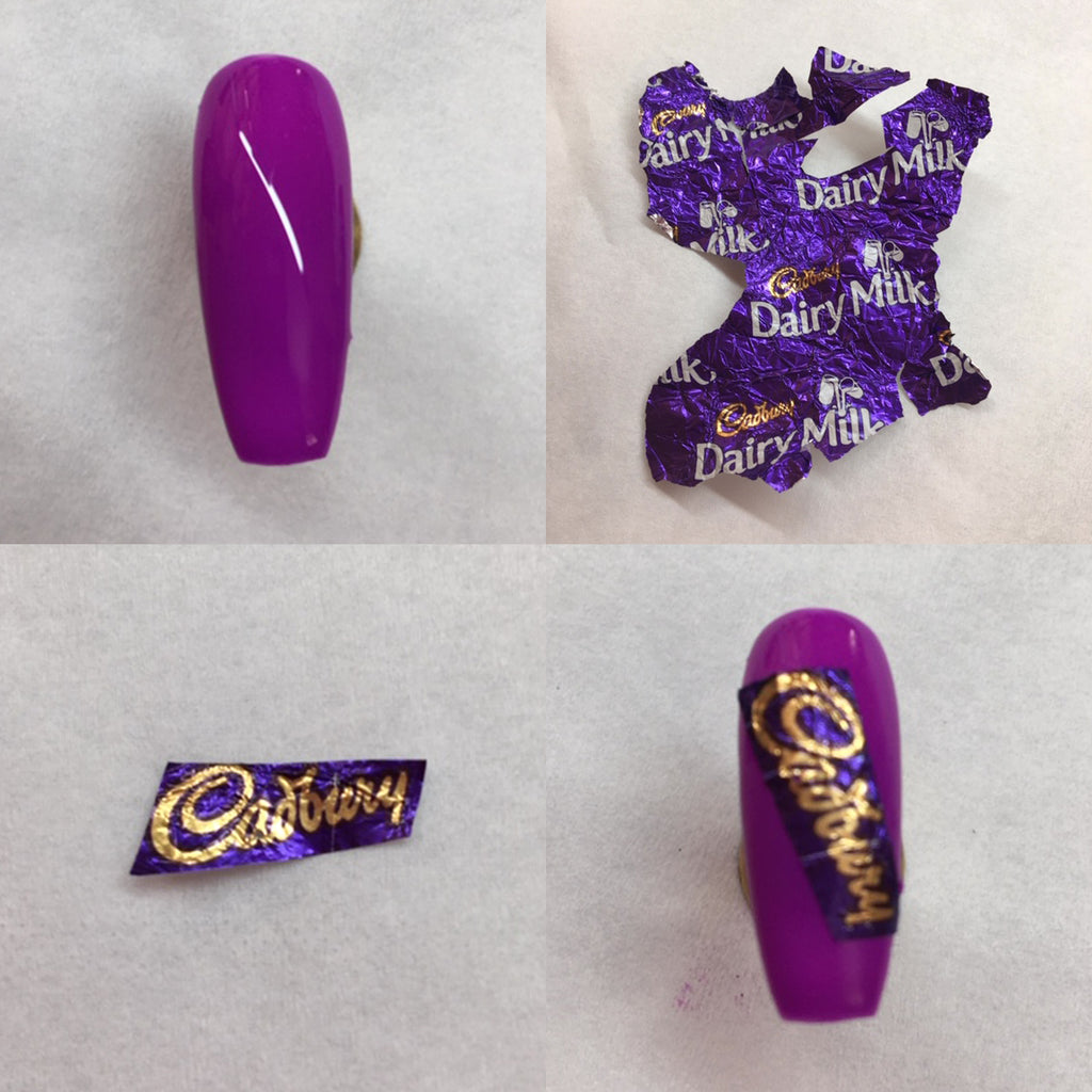 How to create a Chocolate Wrapper Nail