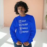 Eat Sleep Nails Repeat Nail tech sweatshirt