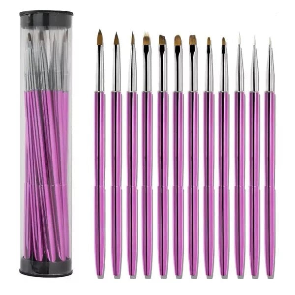 12 Brush Nail Art Brush Starter Kit Nailchemy Limited