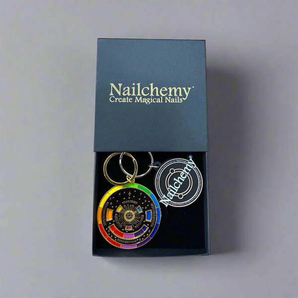 Nailchemy Pocket Colour Wheel & Key Ring – Interactive Enamel Spinner for Nail Artists & Creatives