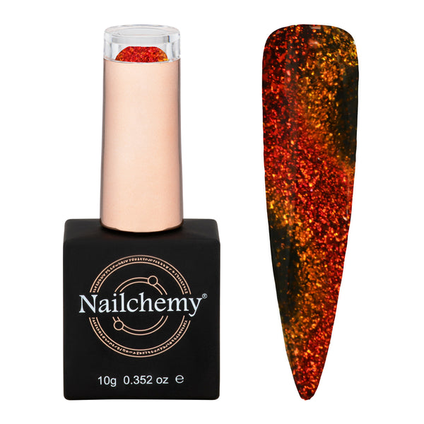 Crimson Cloak - Masquerade Collection - Chameleon Flake CAT EYE HEMA FREE Gel Polish