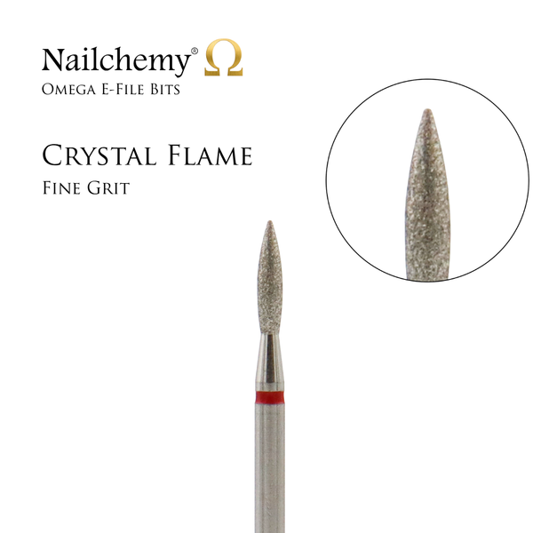 Crystal Flame - Fine (Red Band) - Diamond E-File Bit - Nailchemy