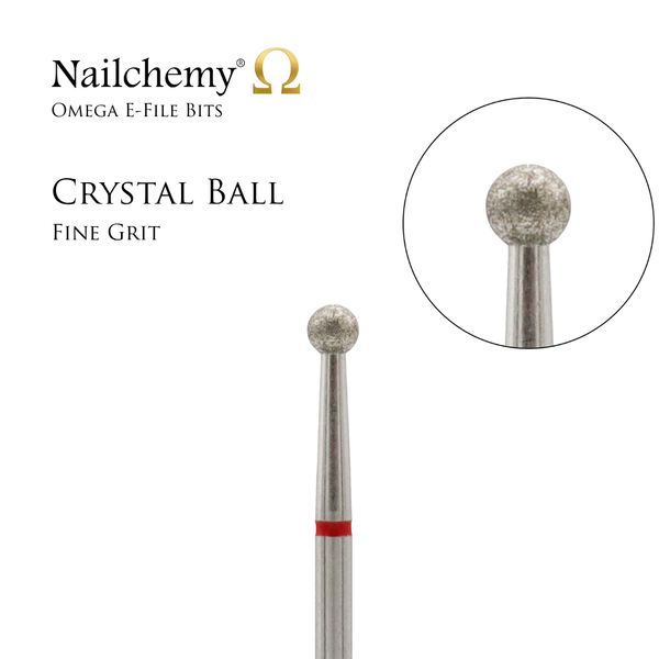 Crystal Ball Bit - Fine (Red Band) - Diamond E-File Bit - Nailchemy