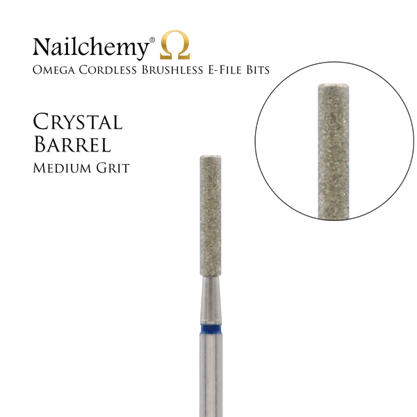Crystal Barrel – Medium (Blue Band) – Diamond E-File Bit – Nailchemy