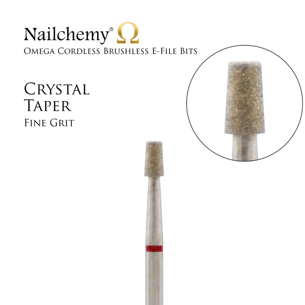 Crystal Taper – Fine (Red Band) – Diamond E-File Bit – Nailchemy