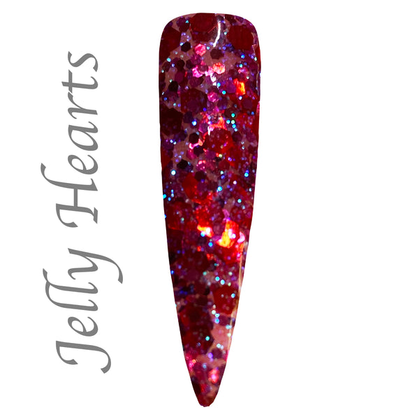 Jelly Hearts - Genesis Coloured Acrylic - 20g