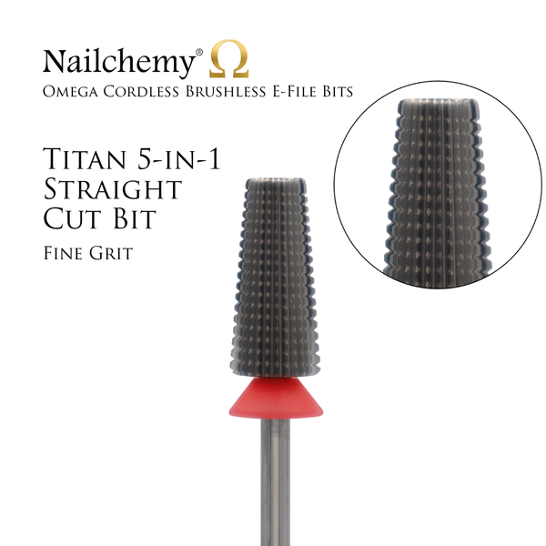 Titan 5-in-1 Straight Cut – Carbide E-File Bit (Fine, Medium & Coarse)
