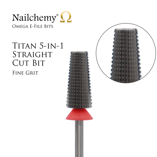 Titan 5-in-1 Straight Cut – Carbide E-File Bit (Fine, Medium & Coarse)