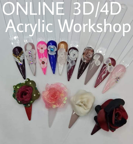 ONLINE 3D/4D Acrylic Flower Workshop with Jode Taylor
