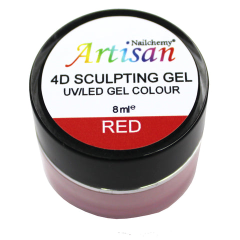 Artisan 4D Sculpting Gel - Red 8ml