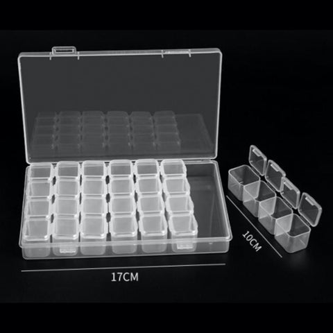 Crystal Storage Box - 28 Compartments