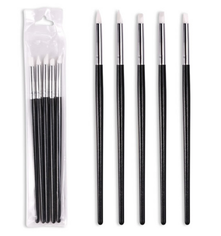 5 x Ultra-Fine Silicone Nail Art Tools