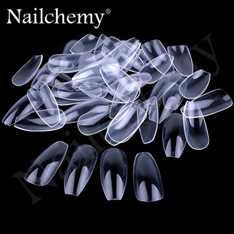 50 x Clear Ballerina-Tapered Square Practise Display Tips