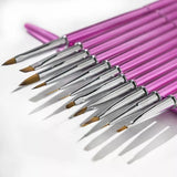 12 Brush Nail Art Brush Starter Kit